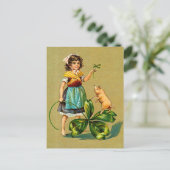 Retro St. Patrick's Day Postkarten (Stehend Vorderseite)