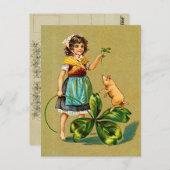 Retro St. Patrick's Day Postkarten (Vorne/Hinten)