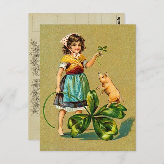 Retro St. Patrick's Day Postkarten (Vorne/Hinten)