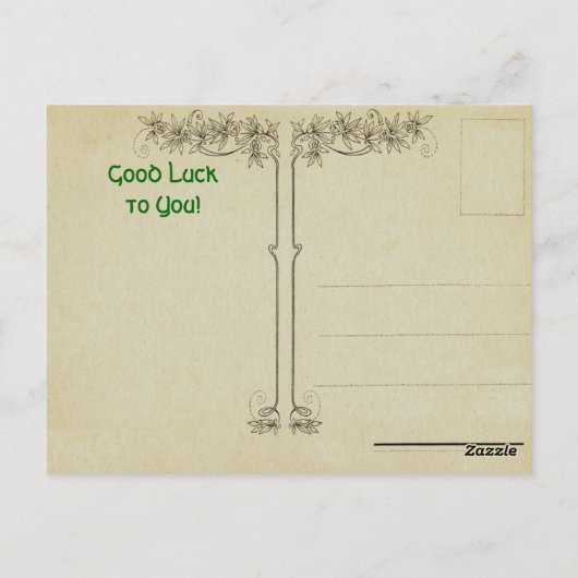 Retro St. Patrick's Day Postkarten (Rückseite)