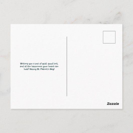 Retro St. Patrick's Day Rainbow Postkarte (Rückseite)