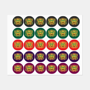 Retro St. Patrick's Day Smiley Gesicht Glücklicher Etiketten