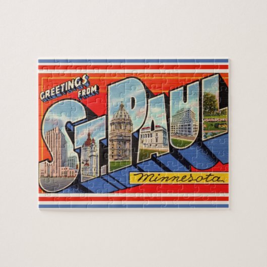 Retro St. Paul Minnesota Jigsaw Puzzle (Horizontal)