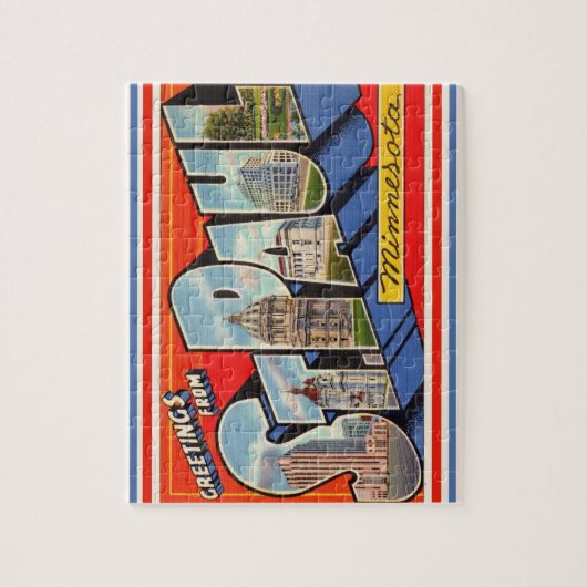 Retro St. Paul Minnesota Jigsaw Puzzle (Vertikal)