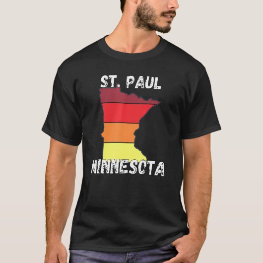 Retro St Paul MN Minnesota City Apparel T-Shirt (Vorderseite)