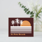 Retro St Pete Beach Postcard Postkarte (Stehend Vorderseite)