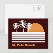 Retro St Pete Beach Postkarte (Vorne/Hinten)