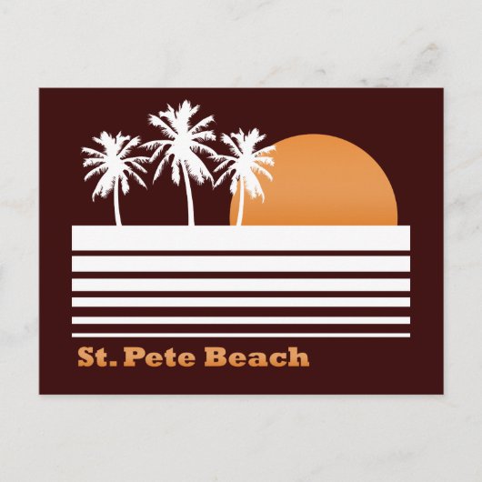 Retro St Pete Beach Postkarte (Vorderseite)