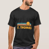 Retro St Thomas Us Jungfrau Islands Sunset T-Shirt (Vorderseite)