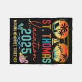 Retro St. Thomas Vacation 2025 Erinnerungen Matchi Fleecedecke (Vorderseite (Horizontal))
