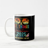 Retro St. Thomas Vacation 2025 Erinnerungen Matchi Kaffeetasse (Links)