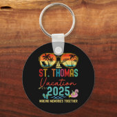 Retro St. Thomas Vacation 2025 Erinnerungen Matchi Schlüsselanhänger (Vorderseite)