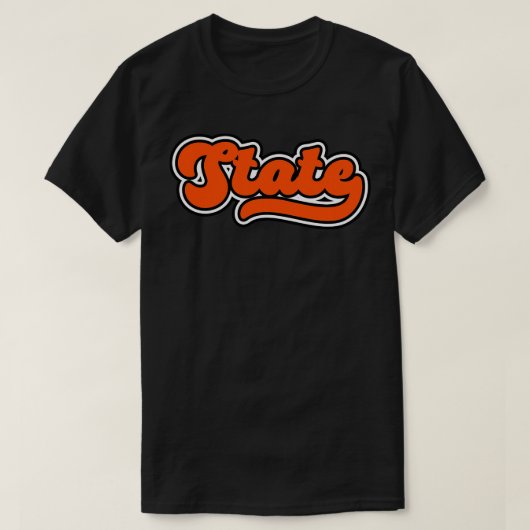 Retro Staat Script Oklahoma Proud T-Shirt (Design vorne)