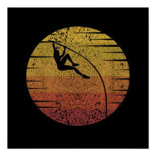 Retro-Stabhochsprung Poster