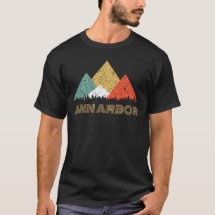 Retro Stadt des Ann Arbor GebirgsShirts T-Shirt