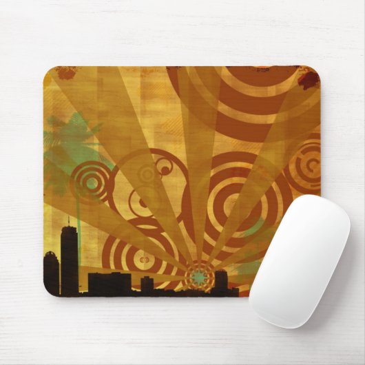 Retro Stadt Mousepad (Mit Mouse)