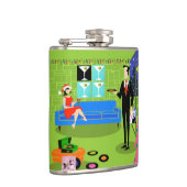 Retro städtische Weihnachtspaar-Flasche Flachmann (Rechts)