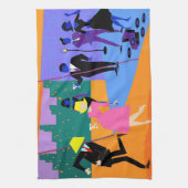 Retro städtisches Dachspitze-Party-Küchen-Tuch Handtuch (Vertikal)