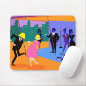 Retro städtisches Dachspitze-Party Mousepad (Mit Mouse)