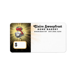 Retro-Stand-Mixer Backbäckermarke Adressaufkleber