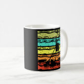 Retro Stand Up Paddleboarding Paddleboarder Outdoo Kaffeetasse (VorderseiteRechts)