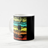 Retro Stand Up Paddleboarding Paddleboarder Outdoo Kaffeetasse (Vorderseite Links)