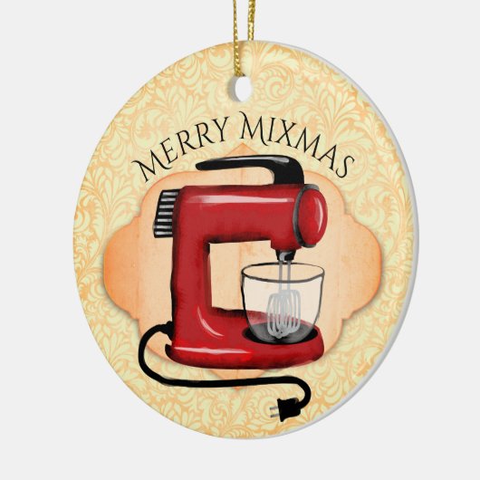 Retro Standmischerbacken Weihnachtsverzierung Keramik Ornament (Links)