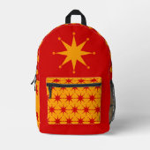 Retro Star Bedruckter Rucksack (Vorderseite)