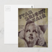 Retro Star Bright Haar Retro-Werbe-Postkarte Postkarte (Vorne/Hinten)