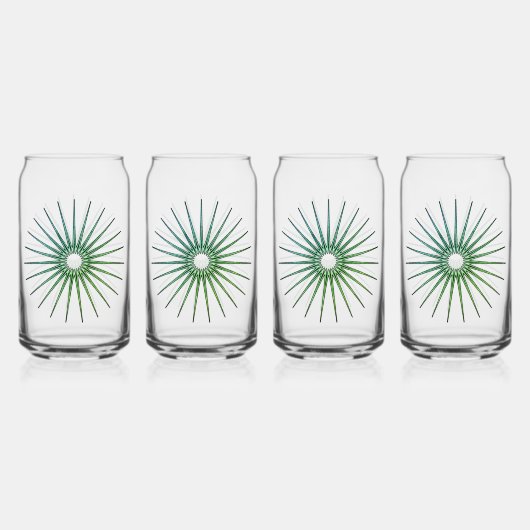 Retro Star Burst der 1970er Jahre Dosenglas (Vorderseite)