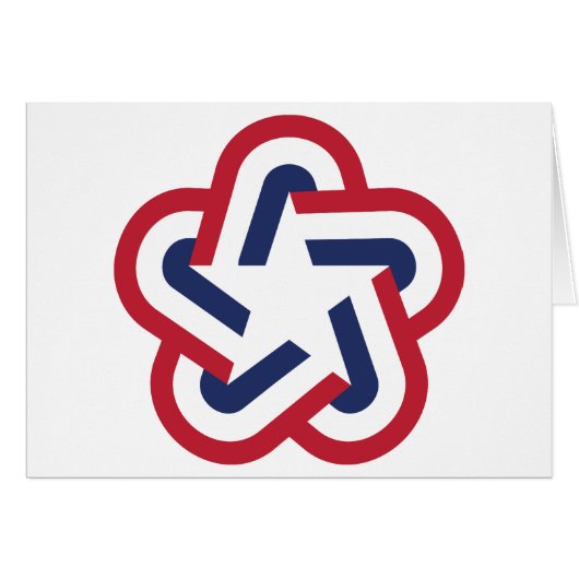 Retro Star Grußkarte (Vorderseite (Horizontal))