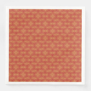 Retro Star in Circle Orange Dinner Napkins Serviette