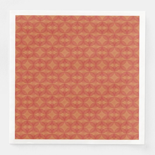Retro Star in Circle Orange Dinner Napkins Serviette (Vorderseite)