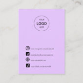 Retro Star Lila Groovy Vintag Earring Display Visitenkarte (Rückseite)