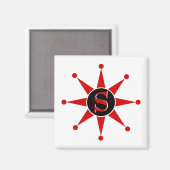 Retro Star Magnet (Vorderseite/Rückseite)