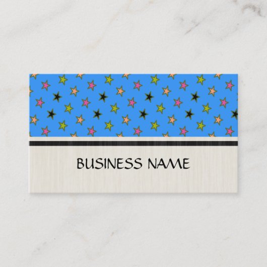 Retro Star Modernes geometrisches Muster 3 Visitenkarte (Vorderseite)