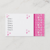 Retro Star Pattern Business Cards & Visitenkarten Visitenkarte (Rückseite)