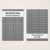 Retro Star Patterns BW Earring Display Card (Vorne & Hinten)