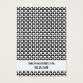 Retro Star Patterns BW Earring Display Card (Rückseite)