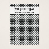 Retro Star Patterns BW Earring Display Card (Vorderseite)