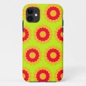 Retro Star Red Orange Lime Green Case-Mate iPhone Hülle (Rückseite)