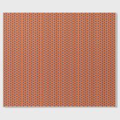 Retro Star Round Blume Orange Blue Geschenkpapier (Flach)