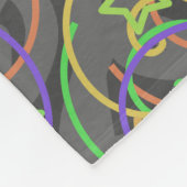 Retro Star Scribble Swirl Fleece Blanket (Ecke)