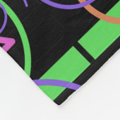 Retro Star Stripe Swirl Fleece Blanket (Ecke)