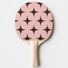 Retro Starburst Braun und gedämpftes Pastellrosa