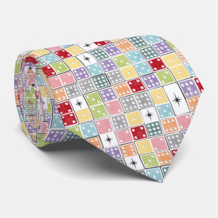 Retro-Starburst-Domino-Steine Krawatte