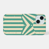 Retro Starburst iPhone 15 Hülle (Rückseite (Horizontal))