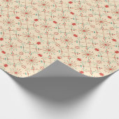 Retro Starburst Mid-Century Holiday Geschenkpapier (Ecke)
