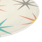 Retro Starburst Mid-Century Pattern Schneidebrett (Ecke)