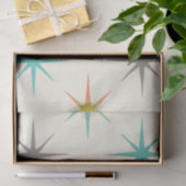 Retro Starburst Muster der Mitte des Jahrhunderts Seidenpapier (Geschenk)
